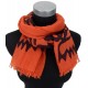Trendiger leichter Baumwollschal orange mit Tiger-Motiv Schal by Ella Jonte