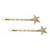 2 X Haarklammer Stern gold Sterne Haarklemmen Haarspangen Geschenk