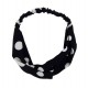Rockabilly Haarband schwarz weiß Punkte Schleife Polka Dots