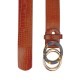 Damengürtel braun Kroko-Prägung Gürtel Jeansgürtel