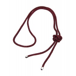 Lange Halskette rot Strass mit Knoten Glitzer Kette