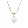 Halskette gold weiß Schneeflocke kurze Kette in Geschenktüte
