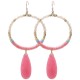 Ohrringe Ibiza Boho Style Perlen Creolen rosa oder grün