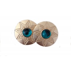 Ohrclips gold grün oder gold rot Ibiza Boho Style Ohrringe