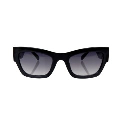 Damen Sonnenbrille schwarz oder grün gold Gläser rechteckig