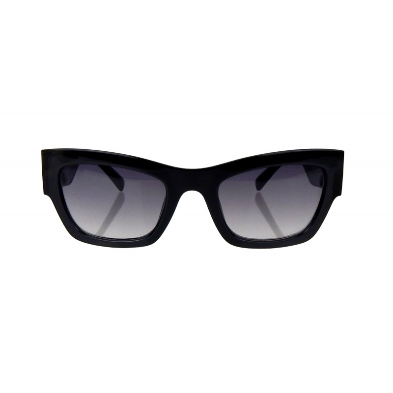 Damen Sonnenbrille schwarz oder grün gold Gläser rechteckig - Ella