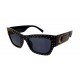 Damen Sonnenbrille schwarz gold mit Nieten im Stoff-Etui