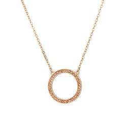 Kurze Halskette Kreis Circle gold oder silber Strass Anhänger