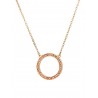 Kurze Halskette Kreis Circle gold oder silber Strass Anhänger