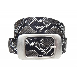 Damen Gürtel Animalprint Schlange schwarz rot oder beige Synthetik + Leder