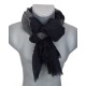 Herrenschal schwarz rot oder blau weicher Schal aus Baumwolle Viskose