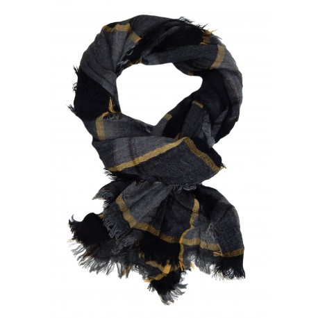 Herrenschal schwarz grau oder blau edler weicher Herren Schal Viskose