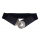 Stretchgürtel schwarz silber