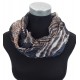 Kleiner leichter Loop braun oder orange Animalprint Leopard Damenschal