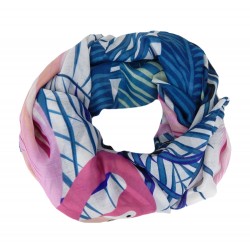 Loop 2 Farben blau grün bunt Flamingo Schal Damenschal Rundschal