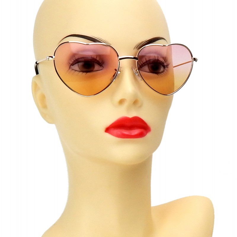 Herz Sonnenbrille Hippie Brille Rose Gold Rahmen Beste Preise verfügbar