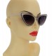 Rockabilly Sonnenbrille transparent schwarz Cat Eye Retro 50er 60er