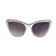 Rockabilly Sonnenbrille transparent schwarz Cat Eye Retro 50er 60er