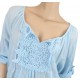 Bluse Tunika im Boho Ibiza Style Blau oder Rot M - L Made in Italy