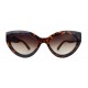 Sonnenbrille ovale Form 3 Farben Schwarz - Rot oder Braun Schildpatt