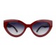 Sonnenbrille ovale Form 3 Farben Schwarz - Rot oder Braun Schildpatt