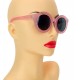 Boho Sonnenbrille rund Blau Schwarz Beige Rosa Blau Transparent Trend