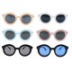Boho Sonnenbrille rund Blau Schwarz Beige Rosa Blau Transparent Trend