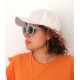 Damen Cap Base Cap rosa schwarz oder off-white Sommerhut Mütze Satin