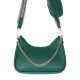 Handtasche Trend Tasche grün + Tragegurt + Handytasche Kunstleder
