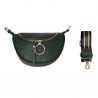 Handtasche grün Cross Body Bag Trend Tasche mit Stoff Schulter Gurt
