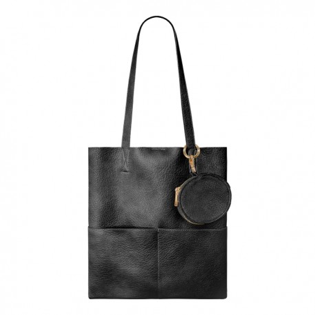 Tasche schwarz uni oder braun Handtasche Shopper + 2 kleine Taschen