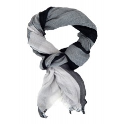 Herrenschal grau schwarz oder rot grau blau breiter leichter Schal