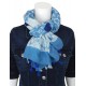 Maritimer Schal Damenschal blau oder rot mit Anker Herz + Quasten