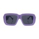 Sonnenbrille Trendfarbe Lila Flieder im Etui - Statement Damen Brille
