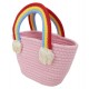 Kindertasche Mädchen rosa Regenbogen Tasche Strandtasche